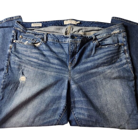 Torrid Womens Boyfriend Jeans Sz 24R Distressed Denim Stretch Cotton Spandex - Picture 2 of 9